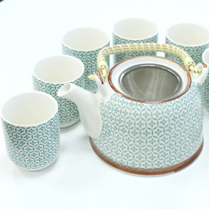 Green-white-tea-pot-matching-6-cups-herbal-tea-teapot