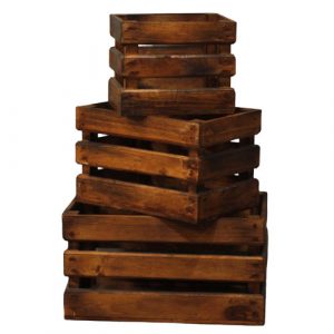 Wooden-Crate-Boxes- Set-of-3-brown