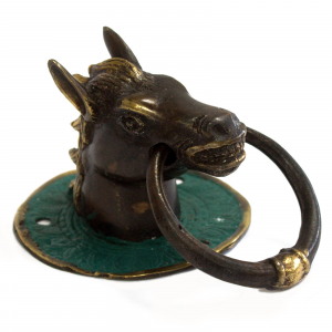 green-brown-gold-brass-horse-door- knocker