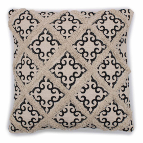 quality-cotton-black- beige-diamond-classic-traditional-pattern-pillow-cushion-cover
