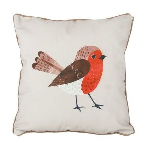 orange-brown-white-ivory-winter-robin--cottage-pillow-cushion