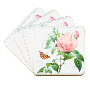 4-butterfly-pink-rose-white-coasters