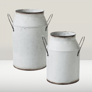 Rustic-old-fashion- kitchen-display-milk-churn-storage