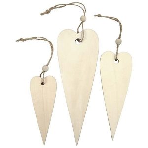 Hanging-Christmas- decoration-wooden- heart-country-cottage- craft