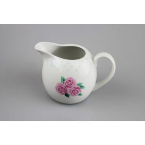 porcelain-white-milk-jug- pink-roses-milk-jug