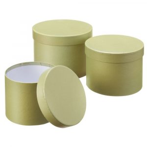 Sage-Green-Round-Hat Boxes-Waterproof-Lined-Hat-Boxes