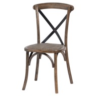 Elm-wood-rush-seat- dining-chair-industrial-country- cottage-metal-cross- back