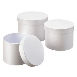 White-round-Hat-Boxes- -Waterproof-Lined-Hat-Boxes