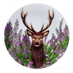 Purple-Brown-Stag-Print-Picnic-plates-garden-plates-patio- plates-Lavender