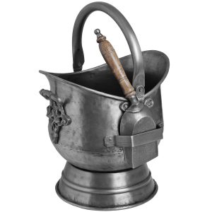 antique-style- traditional-ornate-coal-bucket-with- shovel
